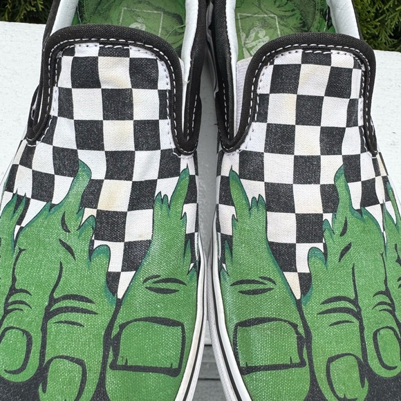 Limited Edition Hulk checkered Marvel vans size 7.5m 9w - Picture 7 of 7